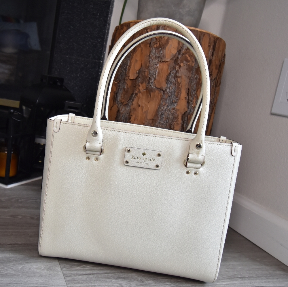 Kate Spade Ivory Bucket Tote